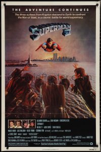 2j1250 SUPERMAN II NSS style 1sh 1981 Christopher Reeve, Terence Stamp, great image of villains!