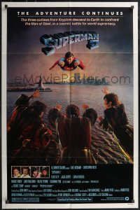 2j1251 SUPERMAN II studio style 1sh 1981 Christopher Reeve, Terence Stamp, great image of villains!