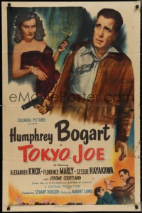 2j1266 TOKYO JOE 1sh 1950 Humphrey Bogart & sexy smoking Florence Marly in Japan!