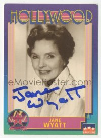 2j0066 JANE WYATT signed trading card 1991 cool Hollywood Walk of Fame series from Starline!