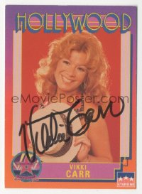2j0070 VIKKI CARR signed trading card 1991 cool Hollywood Walk of Fame series from Starline!