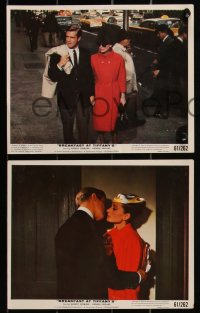 2j1874 BREAKFAST AT TIFFANY'S 6 color 8x10 stills 1961 Audrey Hepburn, George Peppard, Neal!