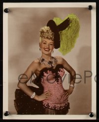 2j1897 CONEY ISLAND 2 color 8x10 stills 1943 images of sexy Betty Grable, waist-high and winking!