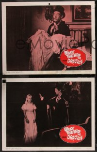 2j1604 BILLY THE KID VS. DRACULA 8 LCs 1965 vampire John Carradine with hypnotized Melinda Plowman!