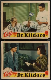 2j1663 CALLING DR. KILDARE 3 LCs 1939 Lionel Barrymore as Dr. Gillespie, Lew Ayres, Lynne Carver!