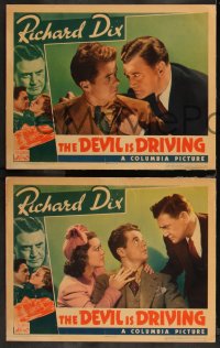 2j1647 DEVIL IS DRIVING 7 LCs 1937 lawyer Richard Dix smashing a national menace!