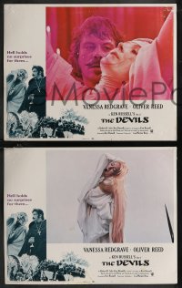 2j1648 DEVILS 7 int'l LCs 1971 images of Oliver Reed & Vanessa Redgrave, directed by Ken Russell!