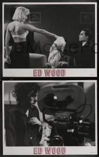 2j1602 ED WOOD 10 LCs 1994 Johnny Depp, Martin Landau, mostly true, directed by Tim Burton!