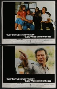 2j1612 EVERY WHICH WAY BUT LOOSE 8 LCs 1978 Clint Eastwood, Sondra Locke, Beverly D'Angelo & Clyde!