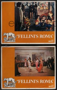 2j1613 FELLINI'S ROMA 8 LCs 1972 Italian Federico classic, the fall of the Roman Empire!