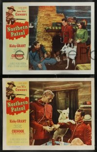 2j1626 NORTHERN PATROL 8 LCs 1953 Kirby Grant & Chinook the Wonder Dog, Marian Carr!
