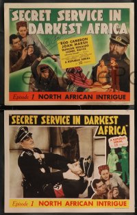 2j1636 SECRET SERVICE IN DARKEST AFRICA 8 chapter 1 LCs 1943 tc signed by Rod Cameron, full-color!