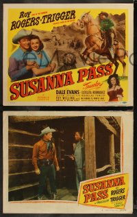 2j1642 SUSANNA PASS 8 LCs 1949 Roy Rogers with Dale Evans & The Riders of the Purple Sage!