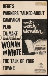 2j0807 WOMAN IN WHITE pressbook 1948 Sydney Greenstreet, Eleanor Parker & Alexis Smith by McCarty
