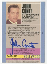 2j0068 JOHN CONTE signed trading card 1991 cool Hollywood Walk of Fame series from Starline!