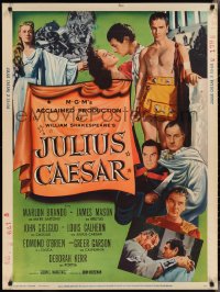 2k0714 JULIUS CAESAR style Z 30x40 1953 art of Marlon Brando, Mason & Greer Garson, Shakespeare