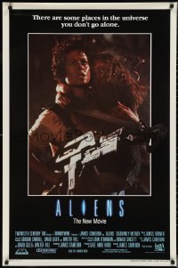 2k0819 ALIENS int'l 1sh 1986 James Cameron sci-fi sequel, Weaver as Ripley carrying Carrie Henn!