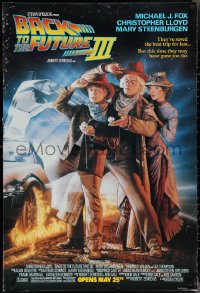 2k0836 BACK TO THE FUTURE III advance DS 1sh 1990 Michael J. Fox, Chris Lloyd, Zemeckis, Drew art!