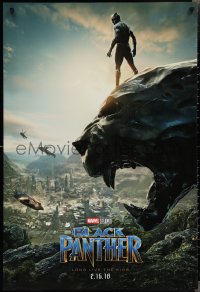 2k0871 BLACK PANTHER teaser DS 1sh 2018 Chadwick Boseman in the title role as T'Challa!