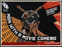 2k0229 MAN WITH THE MOVIE CAMERA British quad R2015 incredible different art of falling girl!