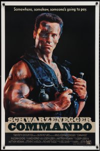 2k0914 COMMANDO int'l 1sh 1985 Arnold Schwarzenegger is going to make someone pay!
