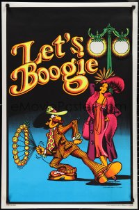 2k0137 LET'S BOOGIE 23x35 commercial poster 1971 man dancing by a woman under a streetlight!