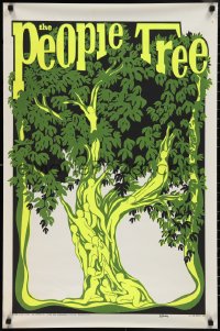 2k0143 PEOPLE TREE 23x35 commercial poster 1968 J. Conley art of tree with the shape of people!