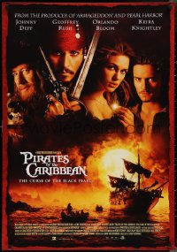 2k0144 PIRATES OF THE CARIBBEAN 27x39 French commercial poster 2003 Johnny Depp, Keira Knightley!