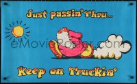 2k0145 ROBERT CRUMB 21x35 commercial poster 1970s Mr. Natural says keep on truckin'!