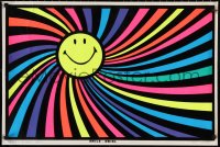 2k0148 SMILE SWIRL 20x30 commercial poster 1971 Roberto artwork of a multicolored smiling sun!