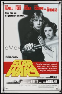 2k0151 STAR WARS 23x34 commercial poster 2008 Luke and Leia with shadow of Darth Vader, Walks!
