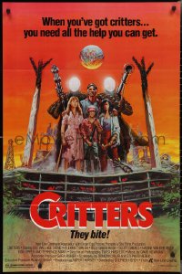 2k0917 CRITTERS 1sh 1986 great completely different art of cast & monsters by Ken Barr!