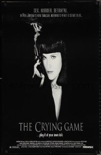 2k0921 CRYING GAME 25x39 1sh 1992 Neil Jordan classic, great image of Miranda Richardson with smoking gun!
