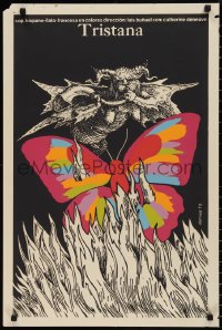 2k0197 TRISTANA Cuban 1973 Luis Bunuel, wild different silkscreen art of butterfly by Dimas!