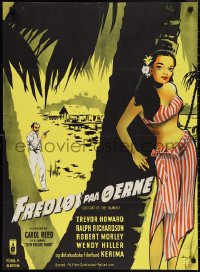 2k0206 OUTCAST OF THE ISLANDS Danish 1952 exotic sexy Kerima by Stilling, directed by Carol Reed!