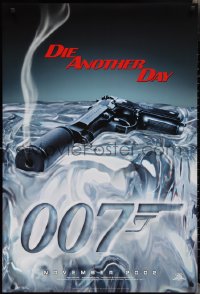2k0938 DIE ANOTHER DAY teaser DS 1sh 2002 Pierce Brosnan as James Bond, image of gun melting ice!