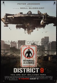 2k0940 DISTRICT 9 advance DS 1sh 2009 Neill Blomkamp, cool image of spaceship, no humans allowed!