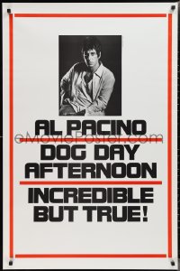 2k0944 DOG DAY AFTERNOON teaser 1sh 1975 Al Pacino, Sidney Lumet bank robbery crime classic!