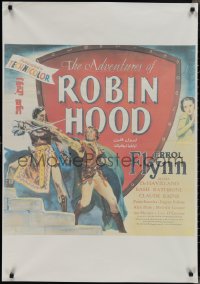 2k0327 ADVENTURES OF ROBIN HOOD Egyptian poster R2000s Flynn as Robin Hood, De Havilland, different art!