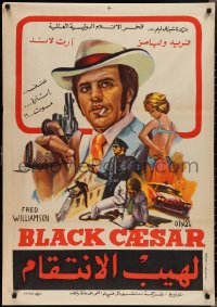 2k0332 BLACK CAESAR Egyptian poster 1978 AIP Williamson different Aziz blaxploitation art!