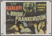 2k0334 BRIDE OF FRANKENSTEIN Egyptian poster R2000s Karloff, Lanchester, from half-sheet!!