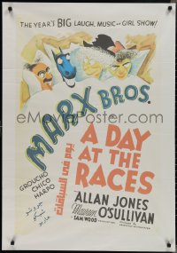 2k0337 DAY AT THE RACES Egyptian poster R2000s Groucho, Chico & Harpo Marx in bed with horse!
