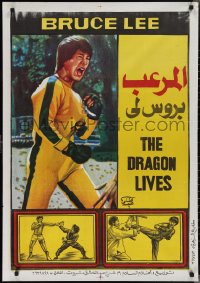 2k0341 DRAGON LIVES Egyptian poster 1976 Brucesploitation martial arts action!