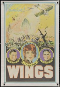 2k0374 WINGS Egyptian poster R2000s William Wellman Best Picture winner starring Clara Bow & Rogers!