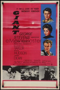 2k0219 GIANT English double crown 1956 James Dean, Elizabeth Taylor, Hudson, George Stevens!