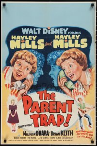 2k0220 PARENT TRAP English double crown 1961 Walt Disney, Keith, Hayley Mills as separated identical twin teens!