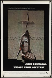 2k0963 ESCAPE FROM ALCATRAZ 1sh 1979 Eastwood busting out by Lettick, Don Siegel prison classic!
