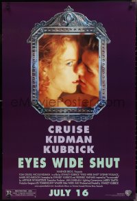 2k0968 EYES WIDE SHUT DS advance 1sh 1999 Kubrick, Tom Cruise & Nicole Kidman reflected in mirror!
