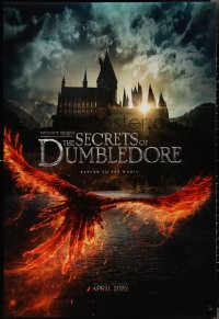 2k0973 FANTASTIC BEASTS: THE SECRETS OF DUMBLEDORE teaser DS 1sh 2022 Jude Law in title role, wild!