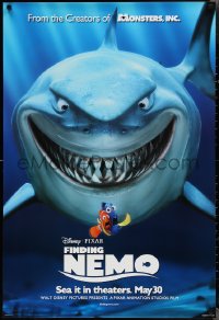 2k0983 FINDING NEMO advance DS 1sh 2003 best Disney & Pixar animated fish movie, huge image of Bruce!
